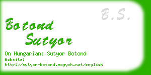 botond sutyor business card